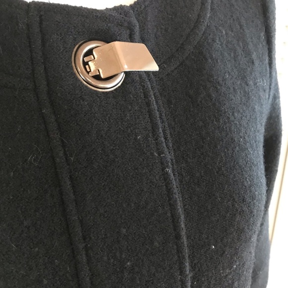 Chico’s Black Wool Cardigan Sweater Metal Clasps Women’s 3/4 Sleeve Size 0 or S - Picture 3 of 7